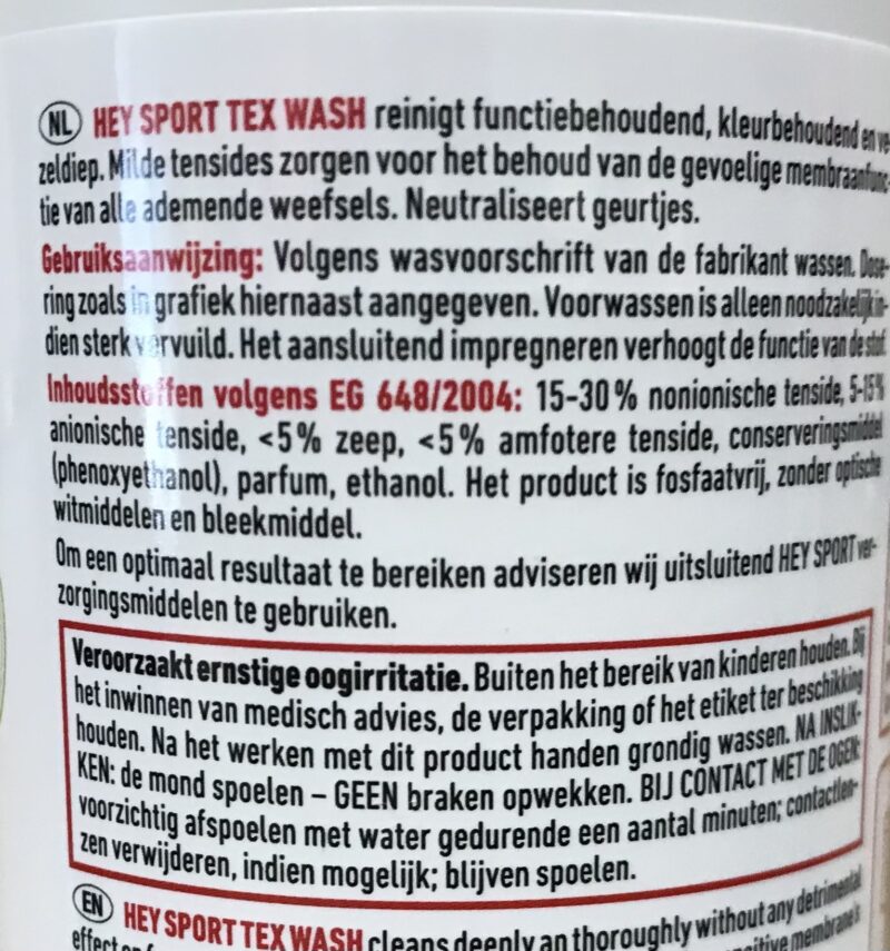 Hey TEX WASH 250ML uni wasmiddel - Afbeelding 3