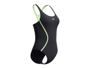 Speedo SOLID SPLICE MEDALIST 1P BLA/GRN badpak voor vrouwen
